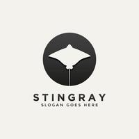 conception d'illustration d'icône de logo simple stingray vecteur