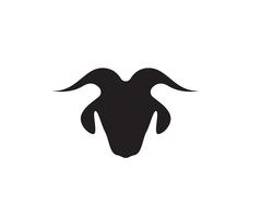 Application d&#39;icônes de modèle logo et corne de taureau vecteur