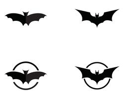 Modèle de logo et symboles de chauve-souris vecteur