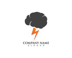 modèle de logo flash thunderbolt vecteur