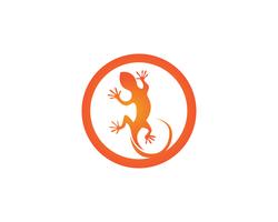 Le logo des animaux de lézard et les symboles vectoriels temlate vecteur