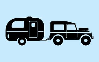 Camping car silhouette vecteur