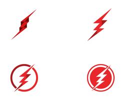 modèle de logo flash thunderbolt vecteur