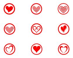 Amour Logo et symboles Vector Template icônes