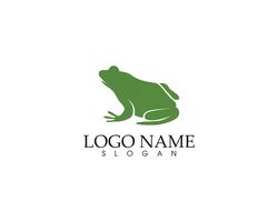 application des icônes logo et modèle de grenouille verte vecteur