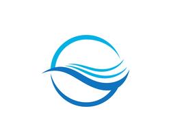 Symbole et icône de la vague d&#39;eau Logo Template vecteurs vecteur