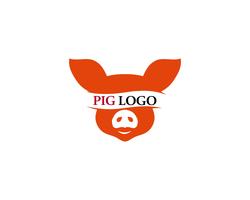 Tête de cochon logo animal vecteur