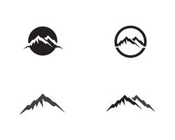 Modèle de logo de montagne vecteur