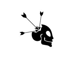 Logo tête de mort et vecteurs de symboles vecteur