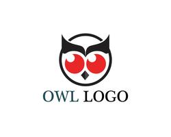 Hibou tête oiseau logo vecteur modèle animal