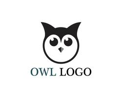 Hibou tête oiseau logo vecteur modèle animal