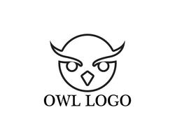 Hibou tête oiseau logo vecteur modèle animal