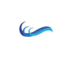 Icône et symbole de la vague de l&#39;eau Logo Template vecteur