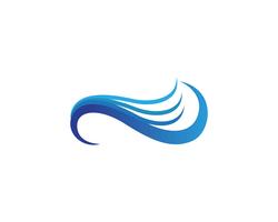 Icône et symbole de la vague de l&#39;eau Logo Template vecteur