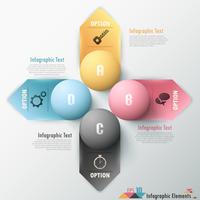 Bannière d&#39;options infographie moderne. vecteur