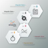 Bannière d&#39;options infographie moderne. vecteur