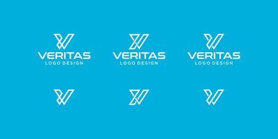 création de logo de technologie d'entreprise monogramme lettre v avec modèle de carte de visite. vecteur