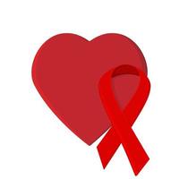 ruban de sensibilisation au sida, symbole de sensibilisation au sida, illustration vectorielle vecteur