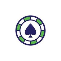 icône de jeton de casino jeton de poker vecteur icône logo jetons de casino pour le poker ou la roulette.illustration vectorielle isolée sur fond blanc