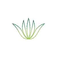 modèle d'illustration vectorielle logo aloe vera vecteur