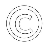 copyright symbole icône illustration vectorielle vecteur