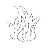 Feu flamme icône illustration vectorielle vecteur