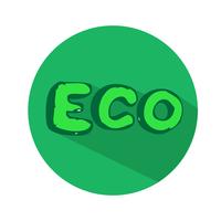 icône de lettrage eco vecteur