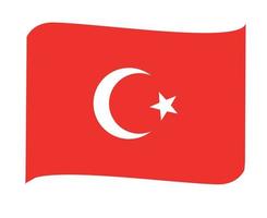 turquie drapeau national europe emblème ruban icône illustration vectorielle élément de conception abstraite vecteur