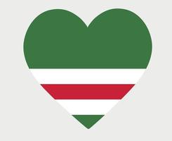 République tchétchène drapeau national europe emblème coeur icône illustration vectorielle élément de conception abstraite vecteur