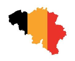 belgique drapeau national europe emblème carte icône illustration vectorielle élément de conception abstraite vecteur