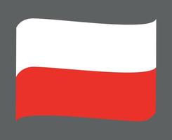 pologne drapeau national europe emblème ruban icône illustration vectorielle élément de conception abstraite vecteur