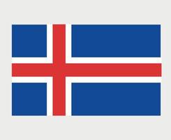 islande drapeau national europe emblème symbole icône illustration vectorielle élément de conception abstraite vecteur