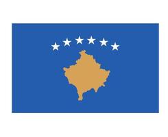 kosovo drapeau national europe emblème symbole icône illustration vectorielle élément de conception abstraite vecteur