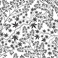 motif fleuri. fleur et feuilles fond transparent. papier peint de jardin d'ornement s'épanouir dans un style oriental oriental rétro vecteur