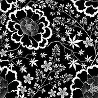 motif floral sans couture. fond de fleur. fleurir le papier peint d'été ornemental avec des fleurs dans le style oriental chinois. vecteur