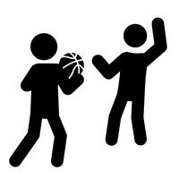 vecteur d&#39;icône de passe de basket-ball