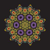 Conception d&#39;illustration vectorielle floral Mandala vecteur