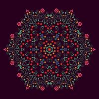 Conception d&#39;illustration vectorielle floral Mandala vecteur