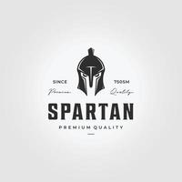 conception d'illustration vectorielle vintage logo spartiates, armure spartiate vecteur