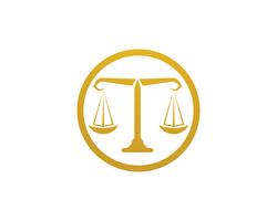 Icônes de modèle logo avocat et symboles de la justice vecteur