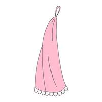 serviette rose avec dentelle en style cartoon. illustration vectorielle isolée sur fond blanc