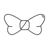 icône de contour de vecteur de noeud papillon isolé sur fond blanc. symbole pour mariage, cérémonie, vacances. accessoire pour homme.