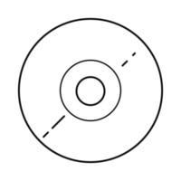 icône de ligne de disque compact. illustration vectorielle isolée sur fond blanc vecteur