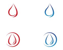 Sang et eau icônes logo et symboles app vecteur