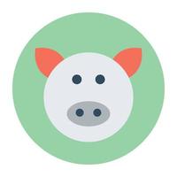 concepts de visage de cochon vecteur
