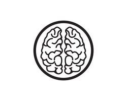 Modèle de logo de cerveau et application des icônes de symboles vecteur