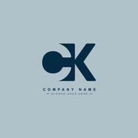 lettre initiale ck logo - logo d'entreprise minimal vecteur