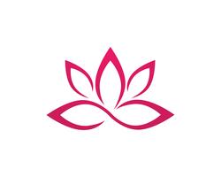 Signe de fleur de lotus pour bien-être, spa et yoga. Vecteur