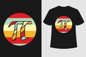 conception de t-shirt jour pi vecteur