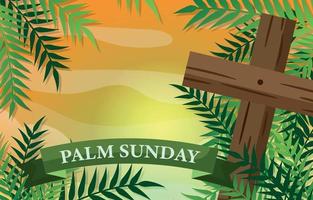 fond de dimanche des palmiers vecteur